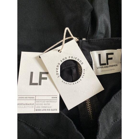 Lovers+Friends NWT Black Skinny Jeans, Jesse High-Rise Zip Back Women’s Size 23 - Picture 8 of 9